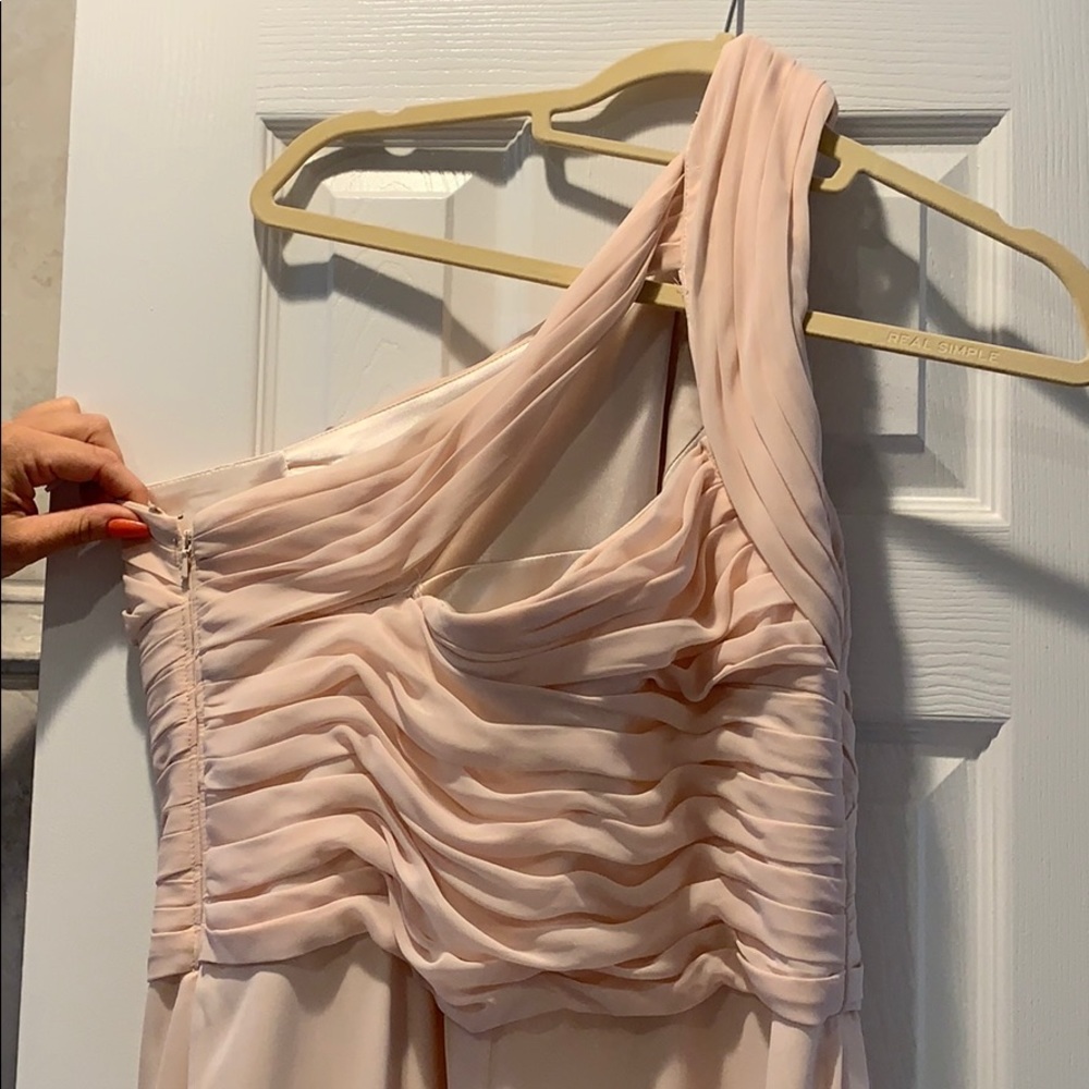 Monique Lhuillier Blush 1 Shoulder Gown - Picture 3 of 5